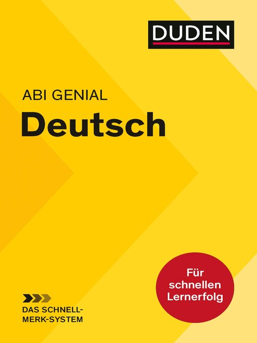 Title details for Abi genial Deutsch by Monika Bornemann - Wait list